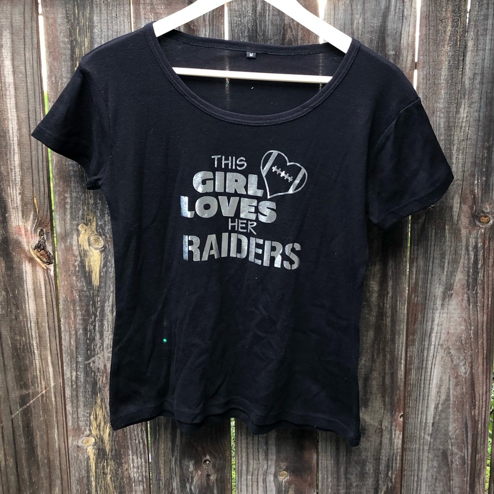 Raiders Short Sleeved Top - Size Med